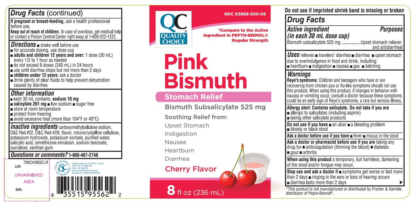QC(CDMA) Pink Bismuth Stomach Relief Cherry Flavor