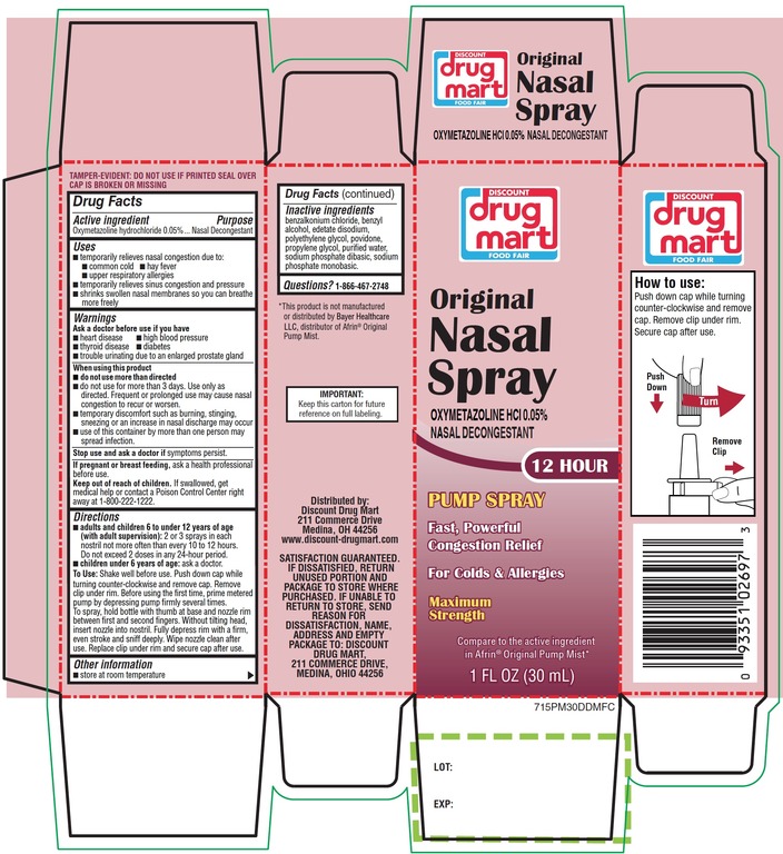 Discount Drug Mart Original Nasal | Oxymetazoline Hydrochloride Spray while Breastfeeding