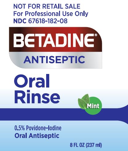 Betadine Oral Rinse label