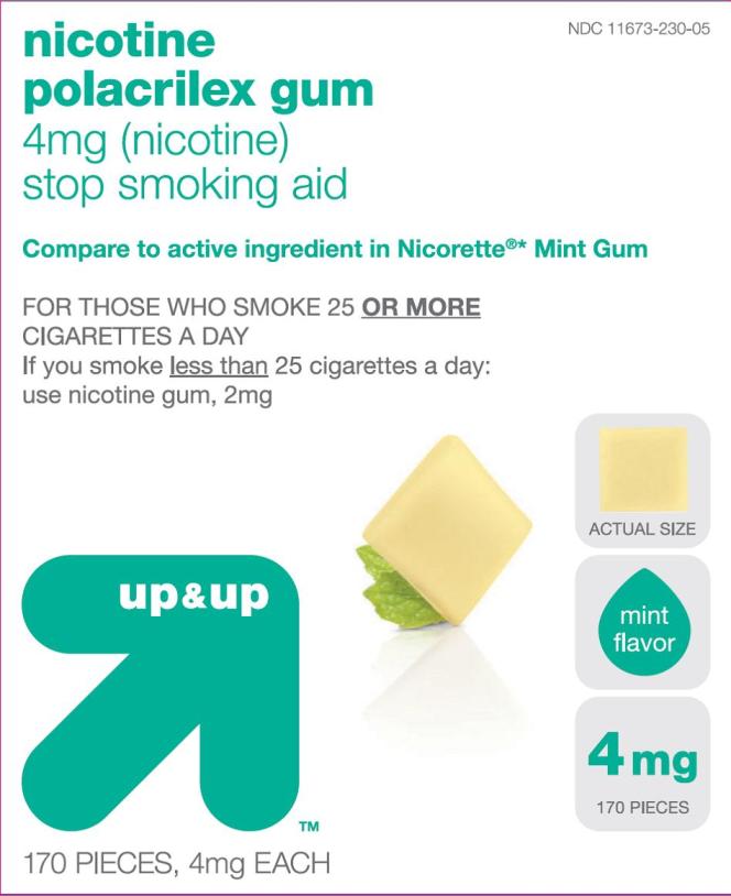 Nicotine Gum Mint Target 4mg 170 count carton