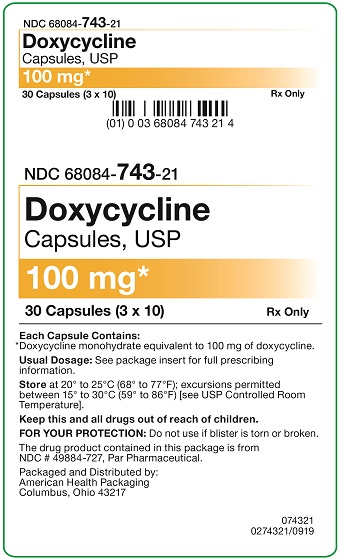 100 mg Doxycycline Capsules Carton (30UD)