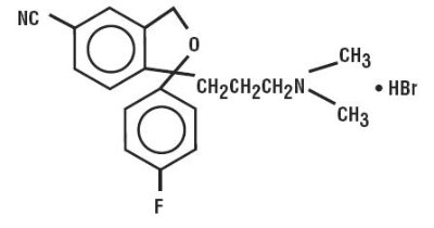 Citalopram HBr structural formula