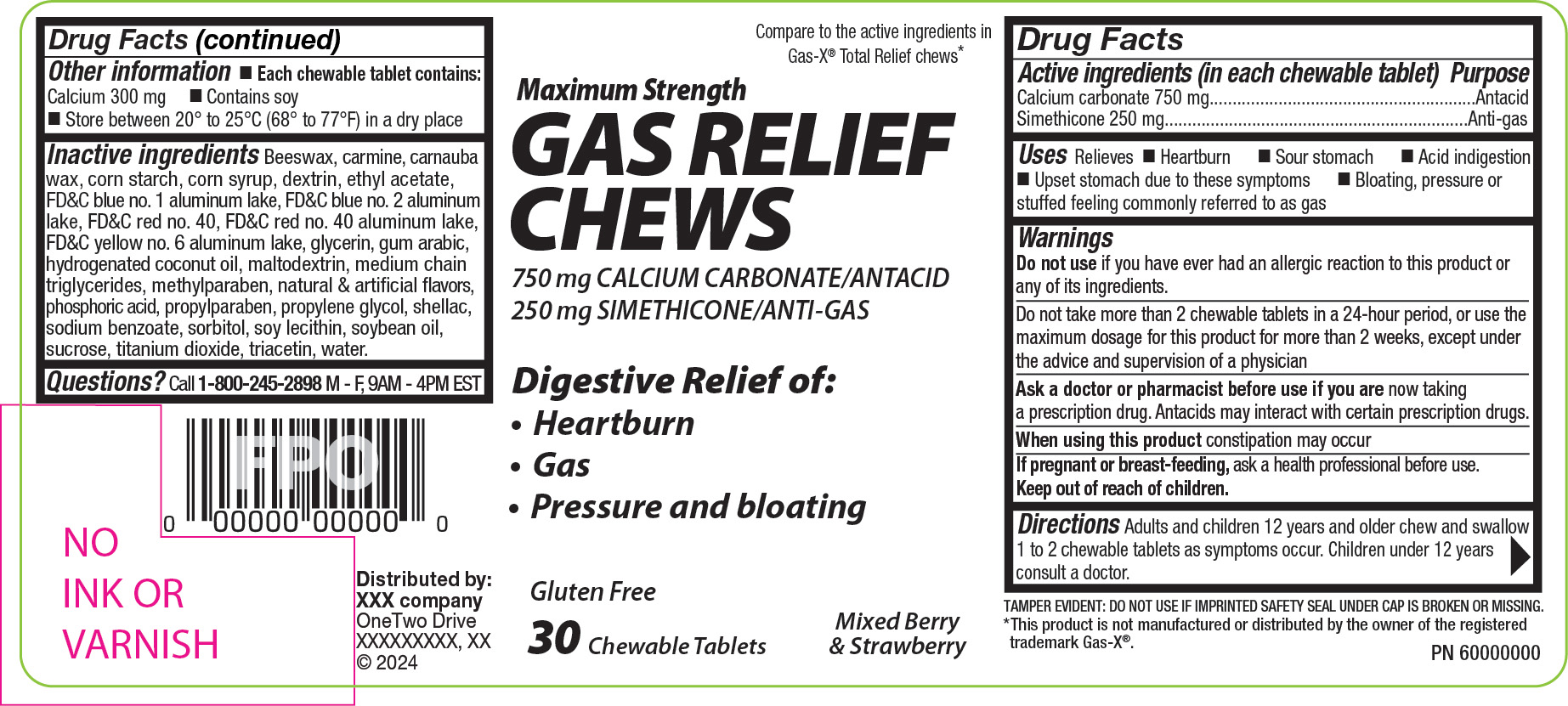 Target Mixed Berry and Strawberry Gas Relief Chews