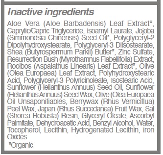 30mL Sunscreen Label Drug Facts Inactive Ingredient Section