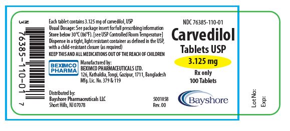 PRINCIPAL DISPLAY PANEL - 3.125 mg container