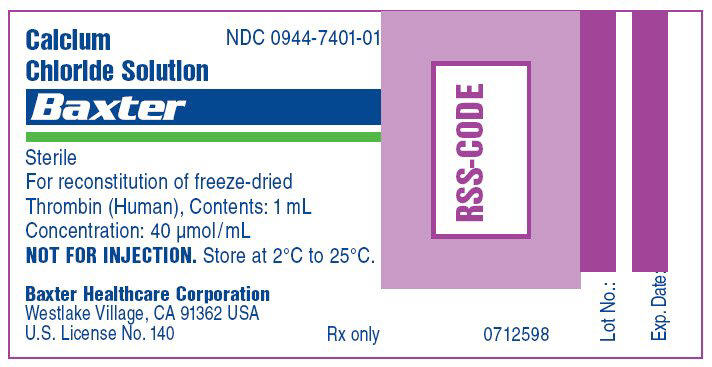 Calcium Chloride Solution 1 mL vial label