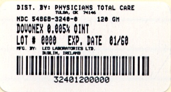 image of 120 g package label