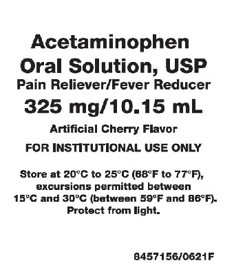 325mg per 10.15mL Acetaminophen Oral Solution Label