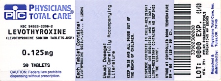 image of 125 mcg package label