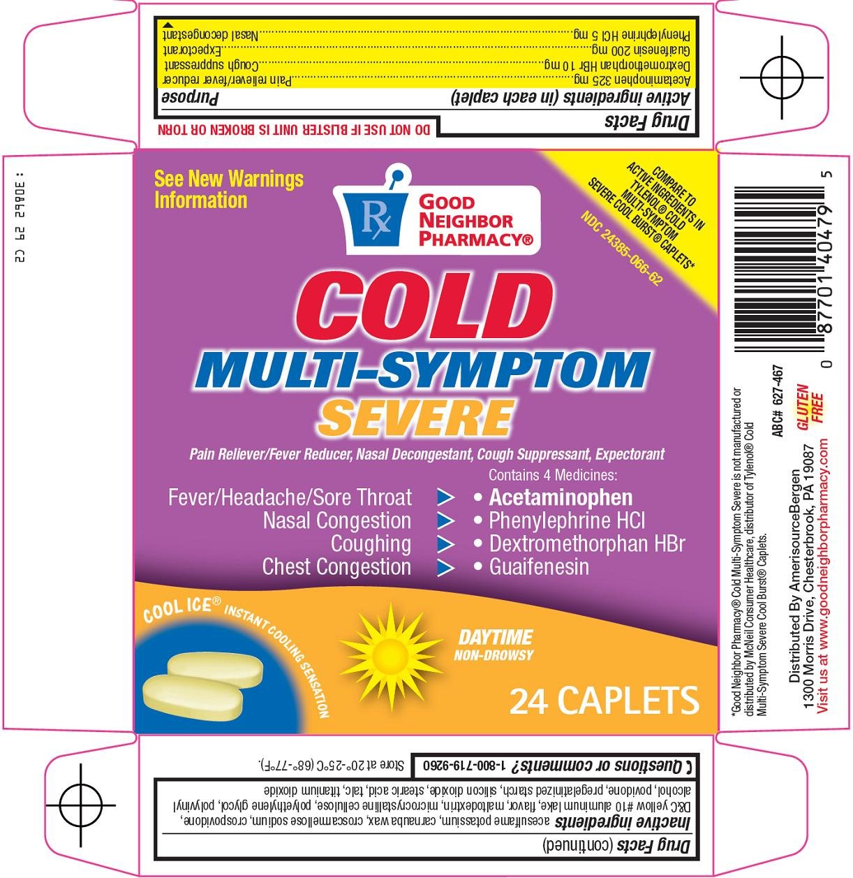 Good Neighbor Pharmacy Cold Multi Symptom | Acetaminophen, Dextromethorphan Hydrobromide, Guaifenesin, Phenylephrine Hydrochloride Tablet while Breastfeeding