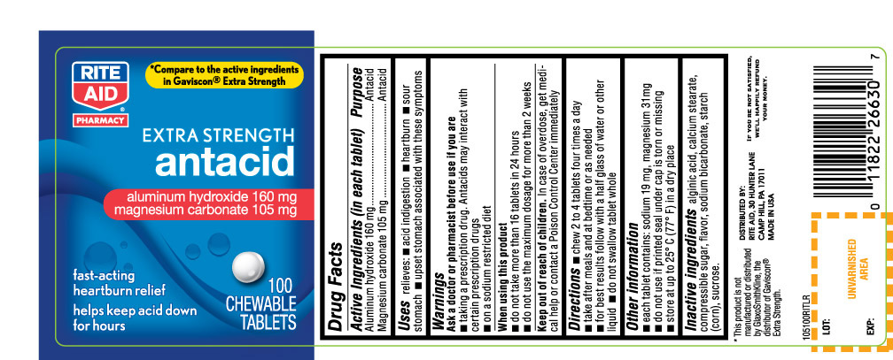 Rite Aid Pharmacy Extra Strenth 100 Chewable Tablets