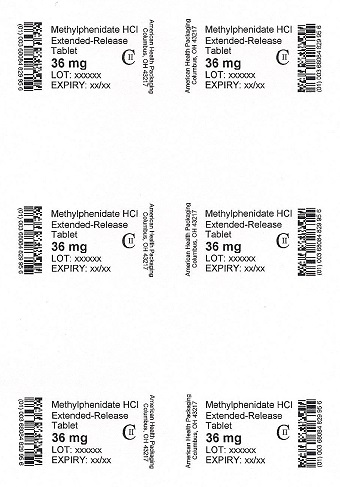 36 mg Methylphenidate HCl ER Tablet Blister
