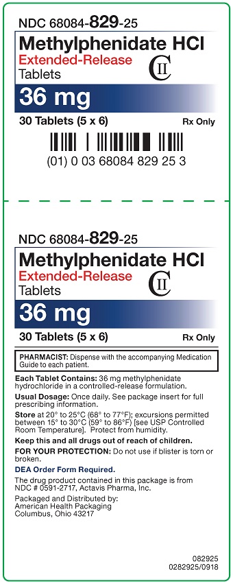 36 mg Methylphenidate HCl ER Tablets Carton