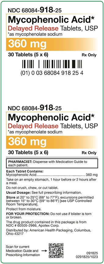 360 mg Mycophenolic Acid Delayed Release Tablets Carton