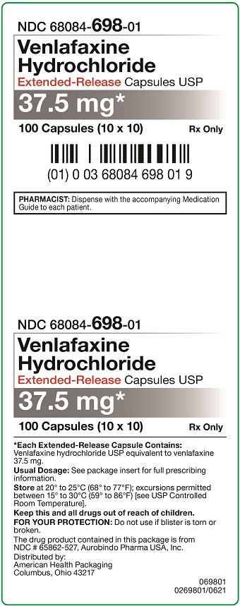 37.5 Venlafaxine HCl Extended-Release Capsules Carton