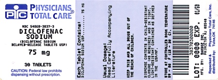 image of 75 mg package label