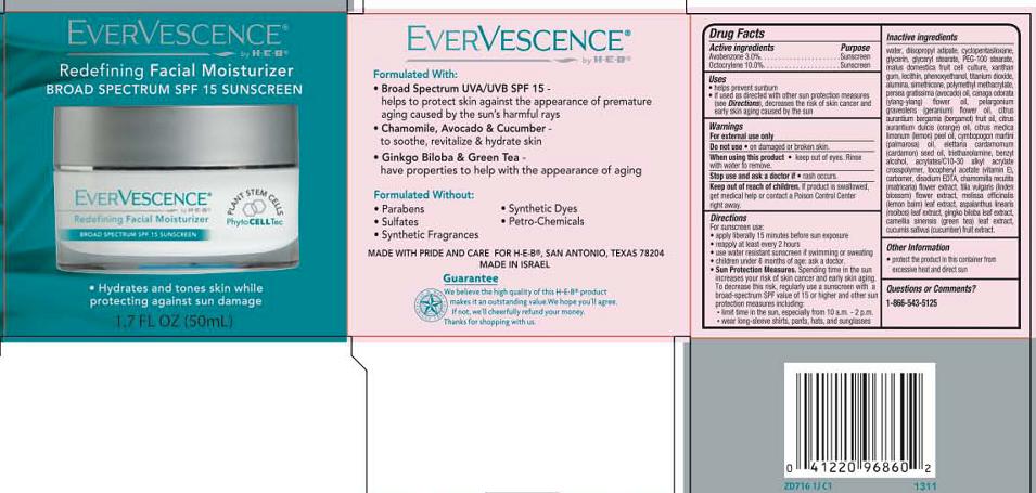 Evervescence Daily Facial Moisturizer Broad Spectrum Spf15 Sunscreen | Avobenzone, Octocrylene Cream Breastfeeding
