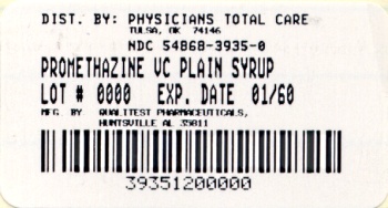 This is an image of the label for Promethazine VC Syrup 
