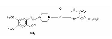 Structural formula for doxazosin mesylate