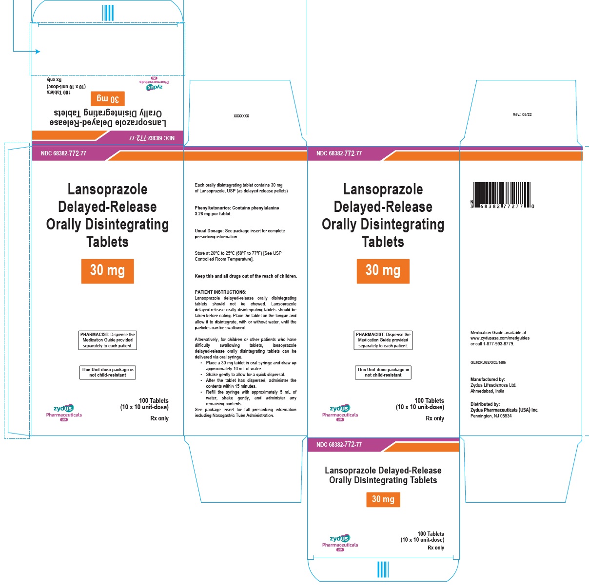 Lansoprazole delayed-release orally disintegrating tablets, 30 mg