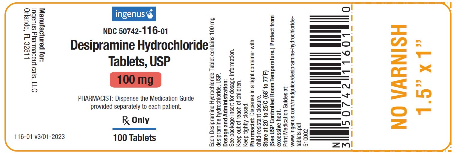 Desipramine Hydrochloride Tablets, USP 100 mg - 100 Tablets