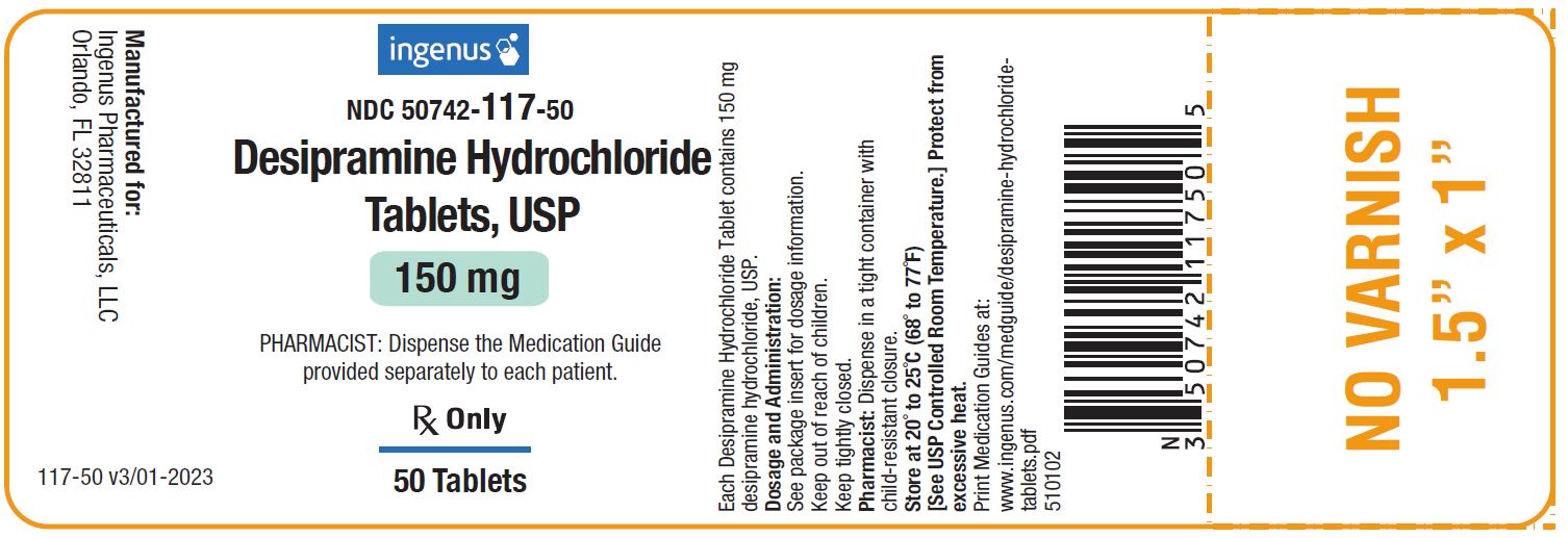 Desipramine Hydrochloride Tablets, USP 150 mg - 50 Tablets