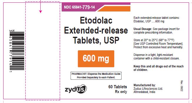 Etodolac Extended-release Tablets USP, 600 mg