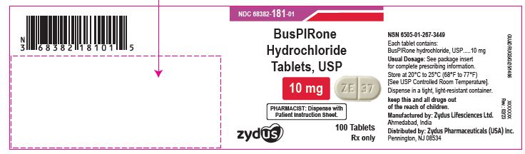 Buspirone Hydrochloride Tablets USP, 10 mg