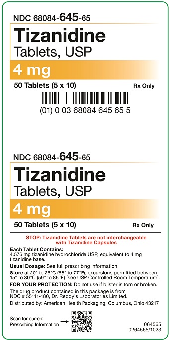 4 mg Tizanidine Tablets Carton-50UD