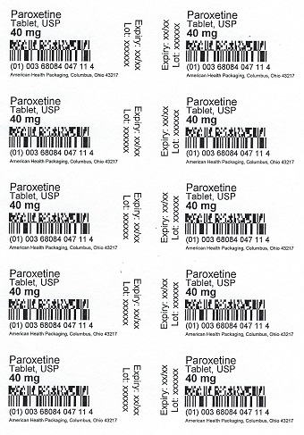 40 mg Paroxetine Tablets Blister