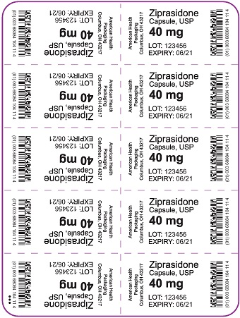 40 mg Ziprasidone Capsule Blister