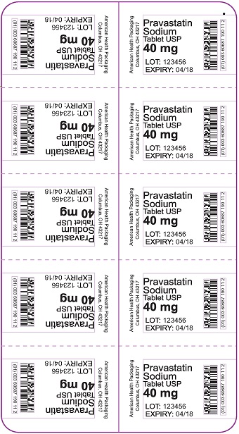 40 mg Pravastatin Sodium Tablet Blister