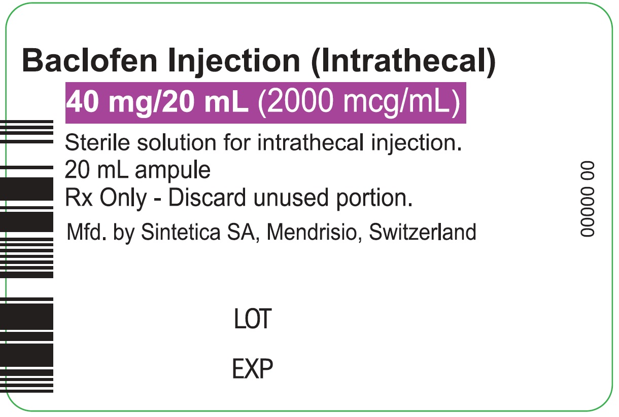 40 mg/20mL ampule label