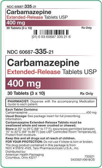 400 mg Carbamazepine ER Tablets Carton