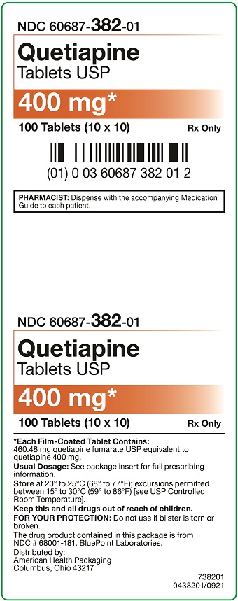 400 mg Quetiapine Tablets Carton