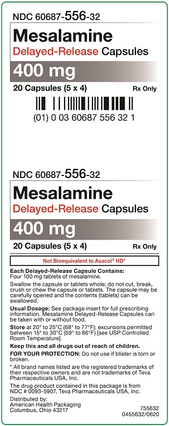 400 mg Mesalamine DR Capsules Carton
