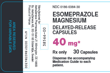 Esomeprazole Magnesium 40 mg 30 capsules bottle label
