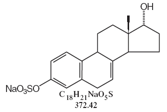 structural formulae Sodium 17α-Dihydroequilin Sulfate