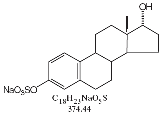 structural formulae Sodium 17α-Estradiol Sulfate 