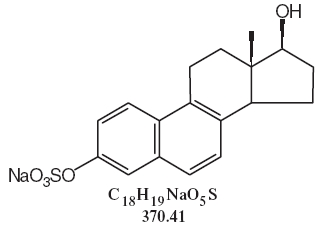  structural formulae Sodium 17β-Dihydroequilenin Sulfate