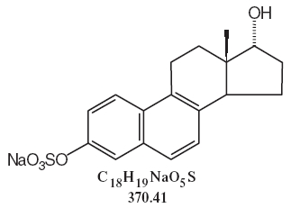 structural formulae Sodium 17α-Dihydroequilenin Sulfate