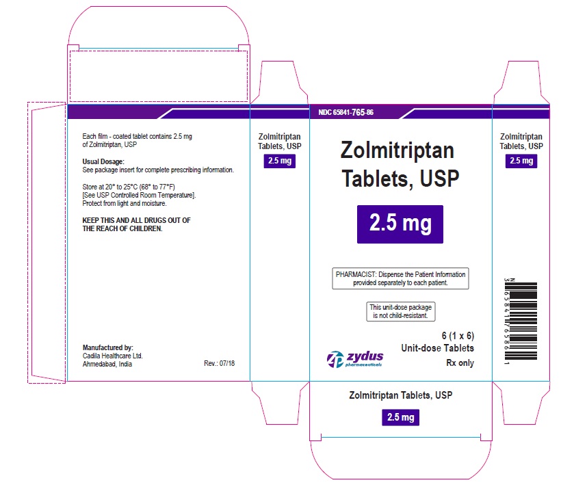 Zolmitriptan tablets, 2.5 mg