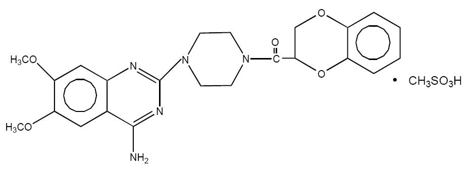doxazosin mesylate structural formula