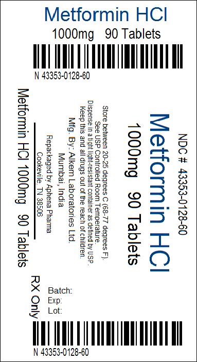 Metformin HCl Tablets USP 1000 mg Container Label