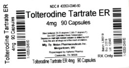 Tolterodine Tartrate Extended-Release Capsules 4 mg Bottle Label