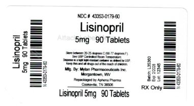 Lisinopril Tablets, USP 5 mg Bottle Label