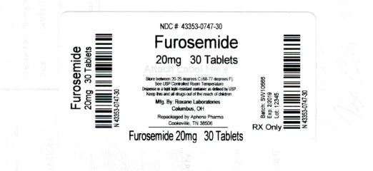 Furosemide 20mg - 30 Tablets