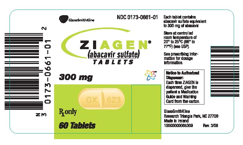 Ziagen Tablets label