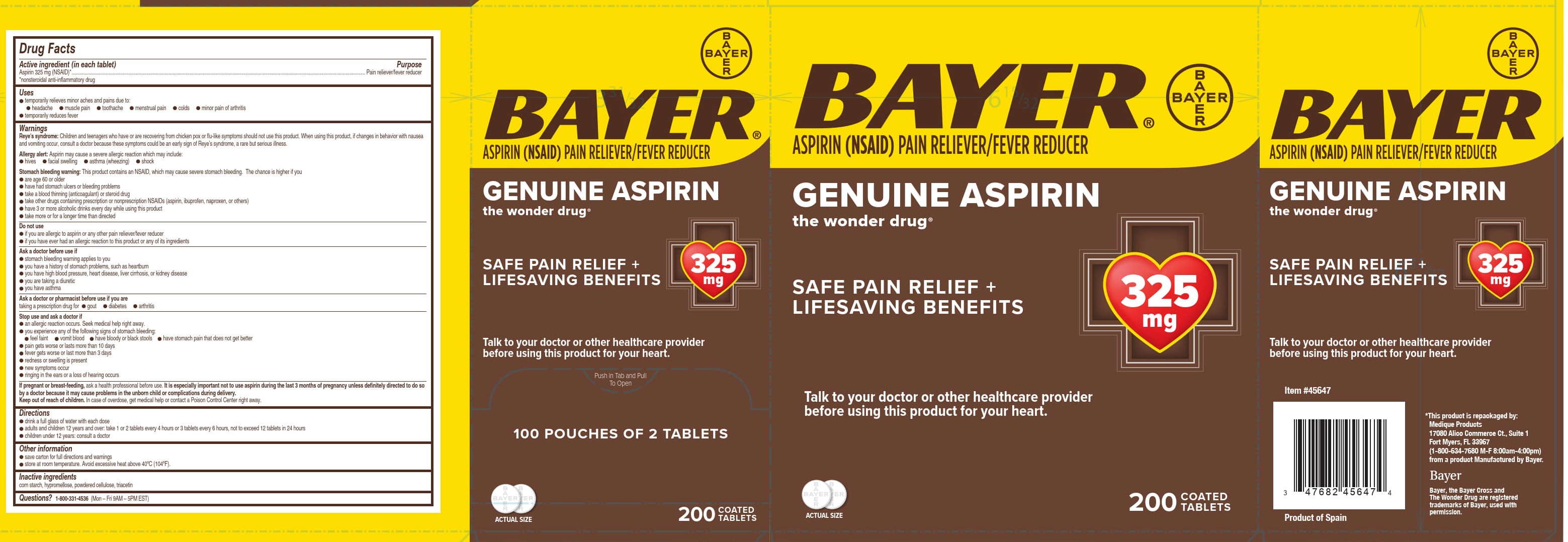 456R Bayer Aspirin 45647 11-28-23