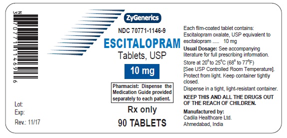 Escitalopram Oxalate Tablets, 10 mg